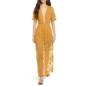 Socialite Mustard Yellow Dress w Romper Underneath